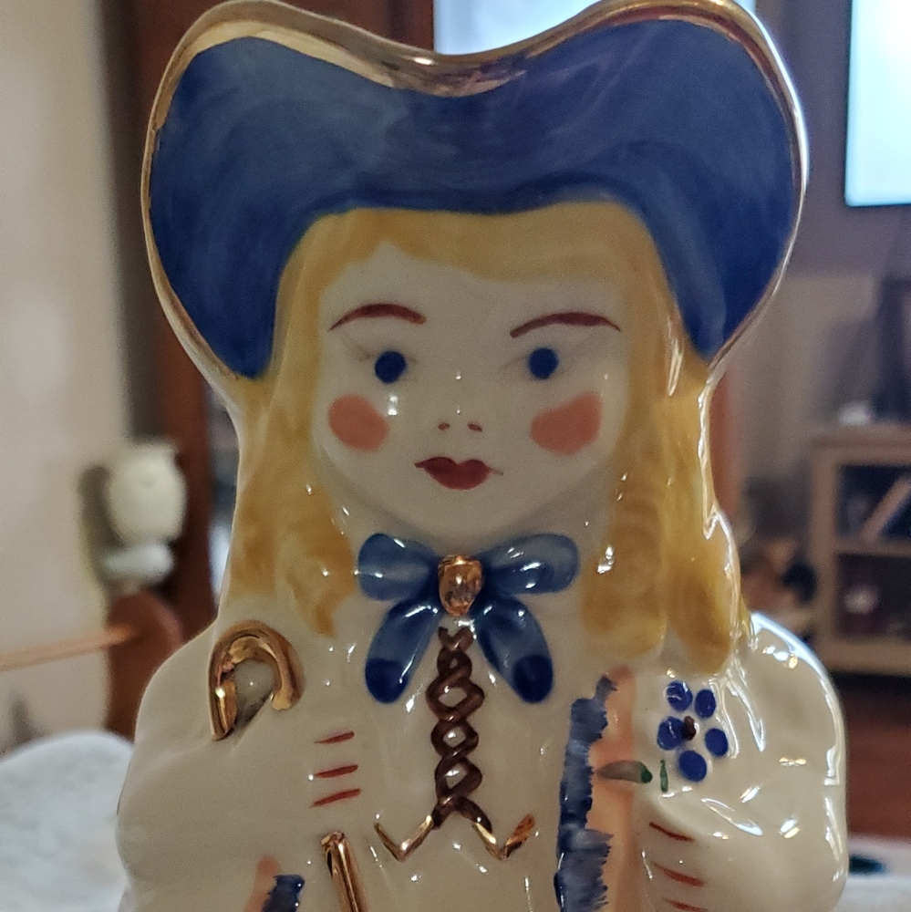 Vintage Shawnee Ohio Pottery Bo Peep Pitcher Ironstone Porcelain